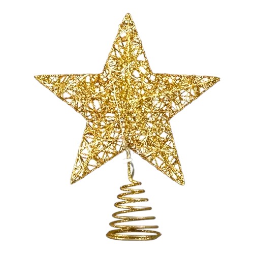 Estrella dorada navideña
